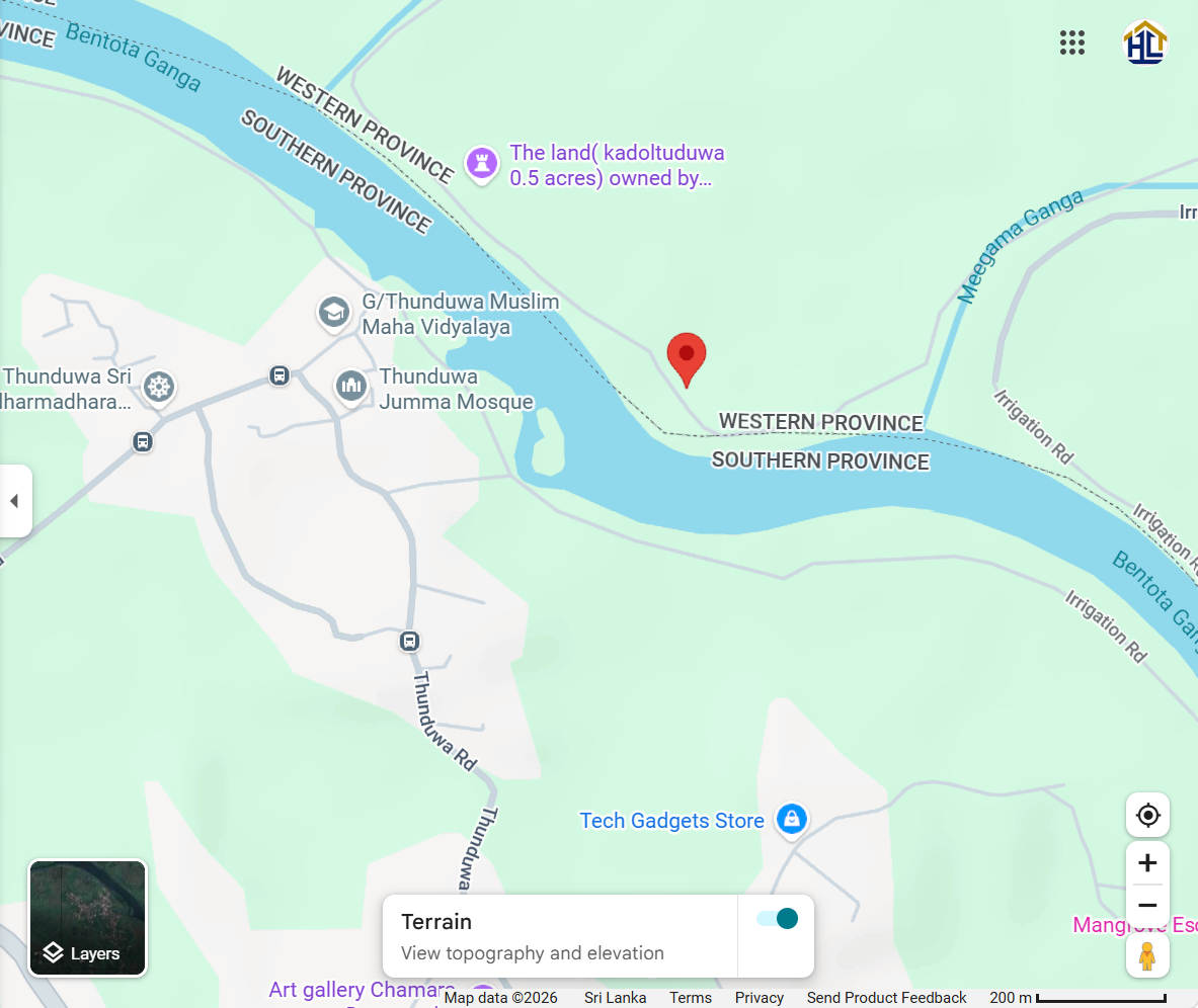 50 Acre Land for Sale in Bentota , Sri Lanka