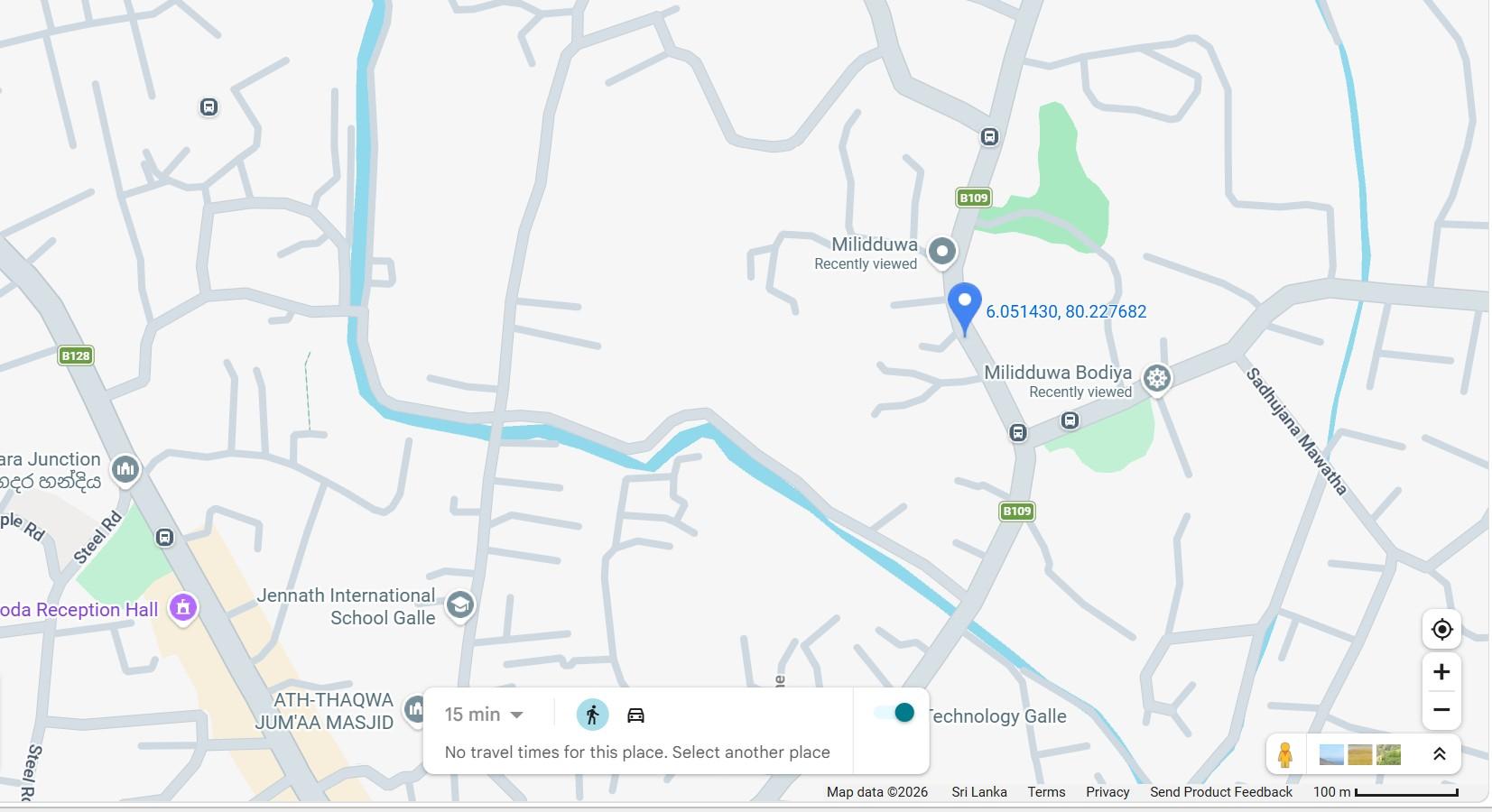 Land in Ambalanwatta Road, Milidduwa, Galle